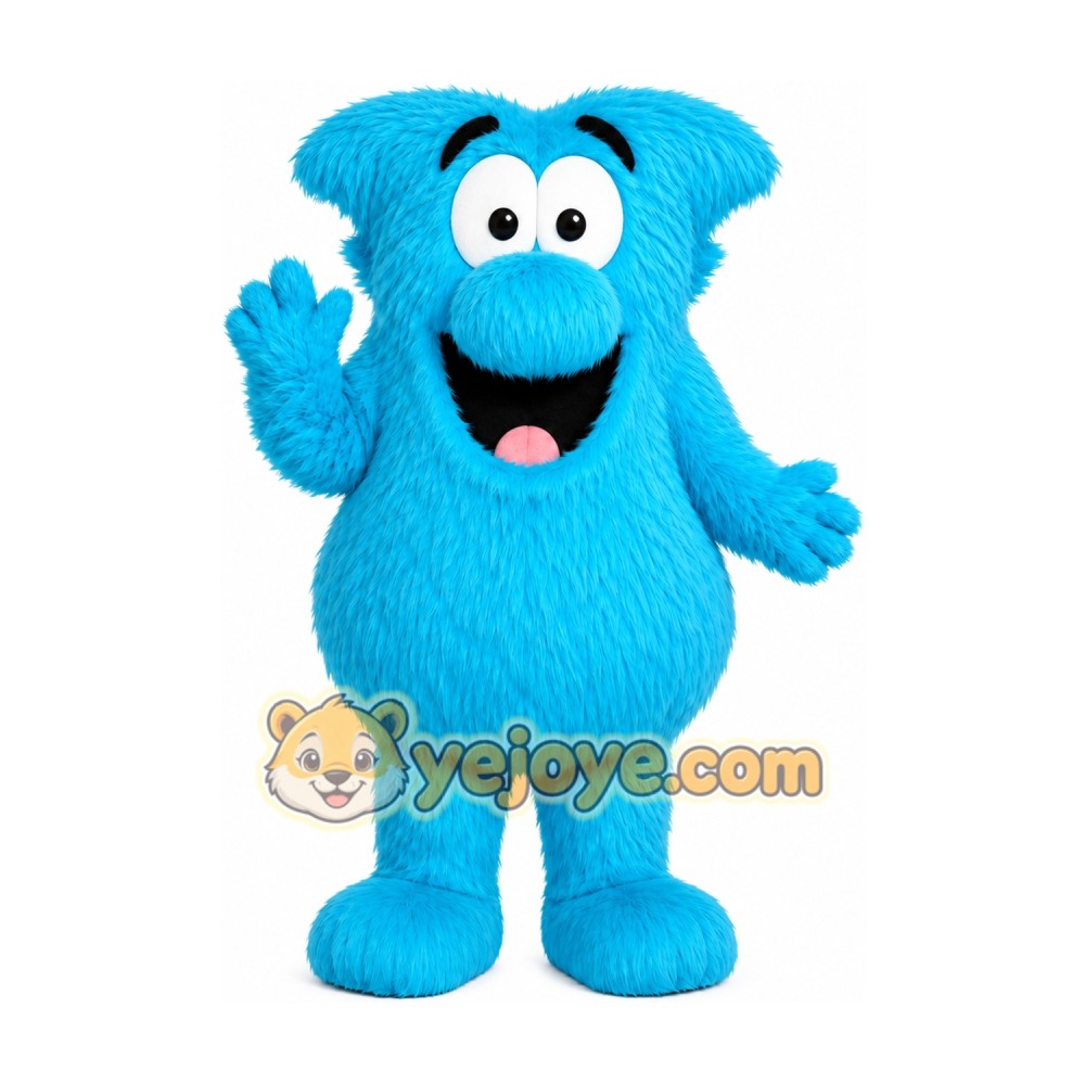 Blue Monster Mascot Costume Blue Monster Mascot Costume