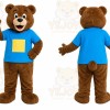 Bear Blue Shirt Mascot Costume
