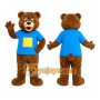 Bear Blue Shirt Mascot Costume
