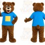 Bear Blue Shirt Mascot Costume