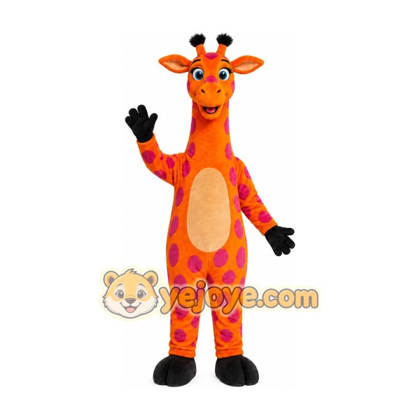 Orange Giraffe Mascot Costume Orange Giraffe Mascot Costume