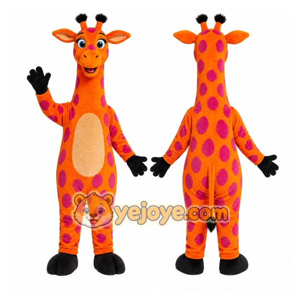 Orange Giraffe Mascot Costume