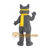 Gray Husky Scarf Mascot Costume Gray Husky Scarf Mascot Costume