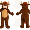 Brown Bull Mascot Costume