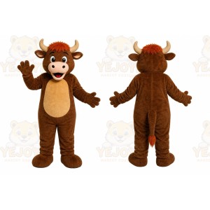 Brown Bull Mascot Costume