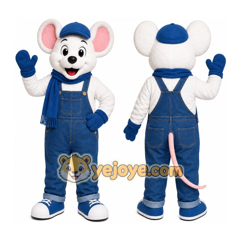 Mouse Overalls Mascot Costume