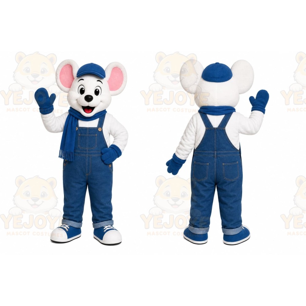 Mouse Overalls Mascot Costume