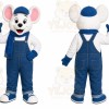 Mouse Overalls Mascot Costume