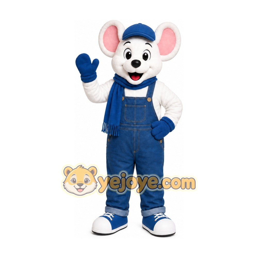 Mouse Overalls Mascot Costume