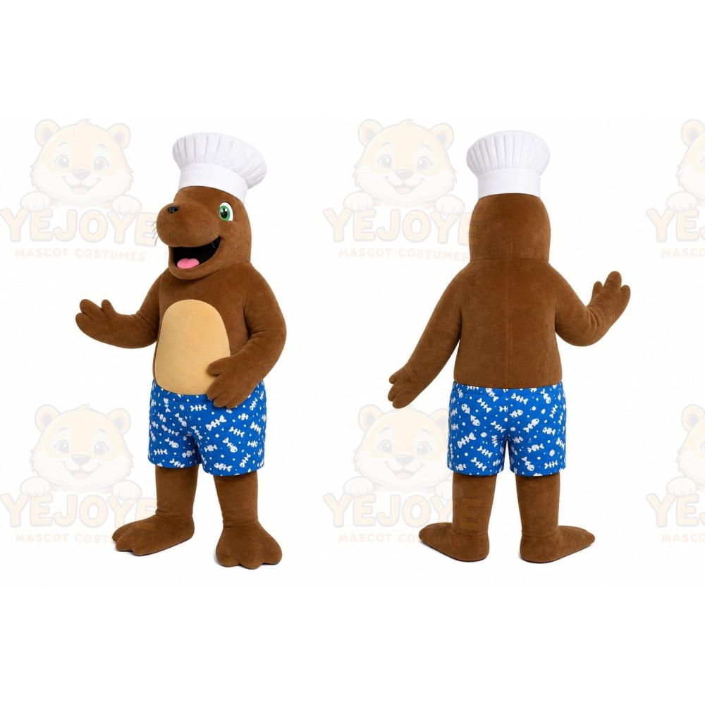 Chef Seal Mascot Costume