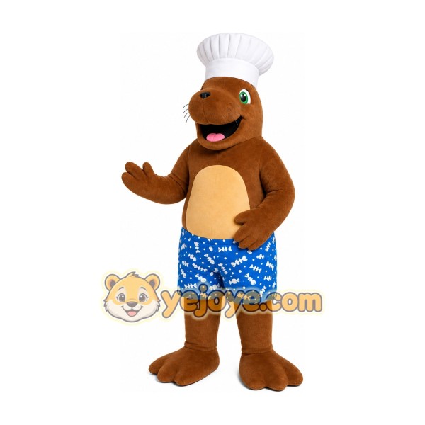 Chef Seal Mascot Costume