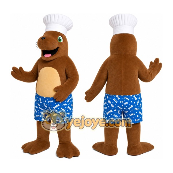 Chef Seal Mascot Costume