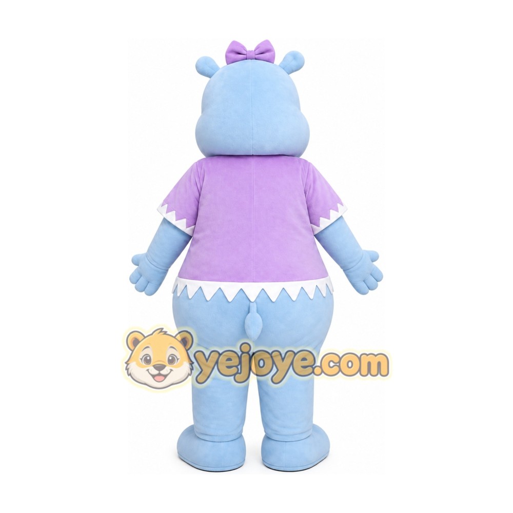 Blue Hippo Mascot Costume Blue Hippo Mascot Costume