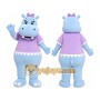 Blue Hippo Mascot Costume