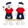 White Sports Dog Mascot Costume White Sports Dog Mascot Costume