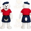 White Sports Dog Mascot Costume