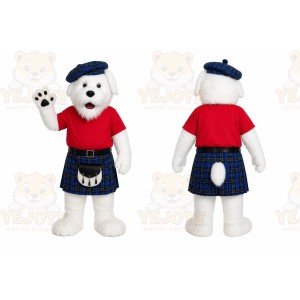 White Sports Dog Mascot Costume