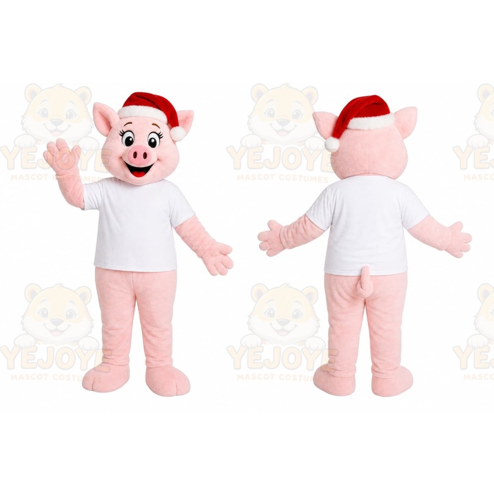 Pink Pig Mascot Costume