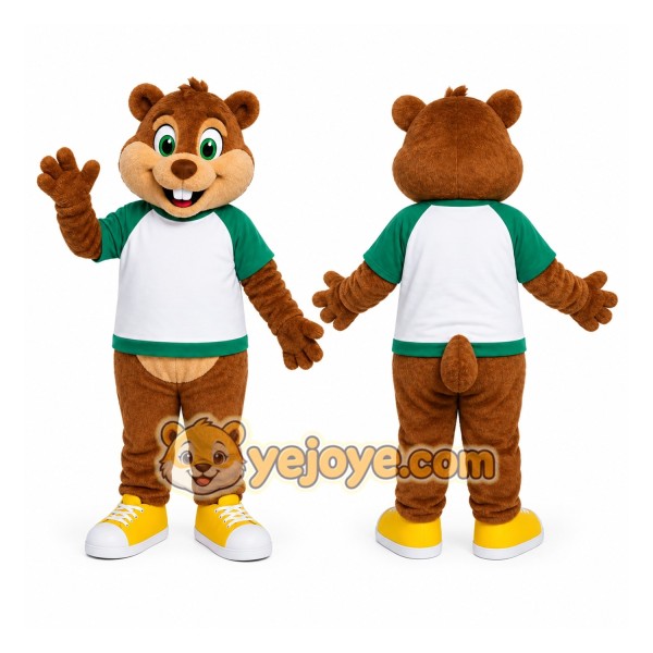 Friendly Chipmunk Mascot Costume