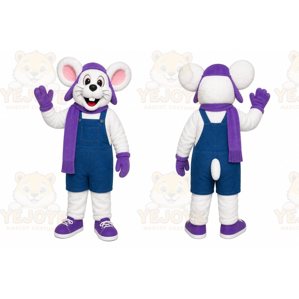Purple Mouse Mascot Costume