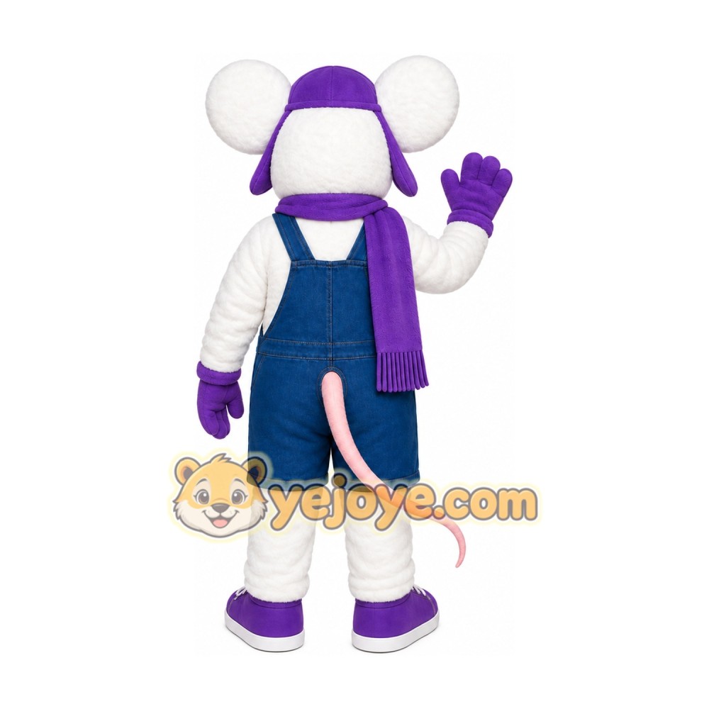 Purple Mouse Mascot Costume