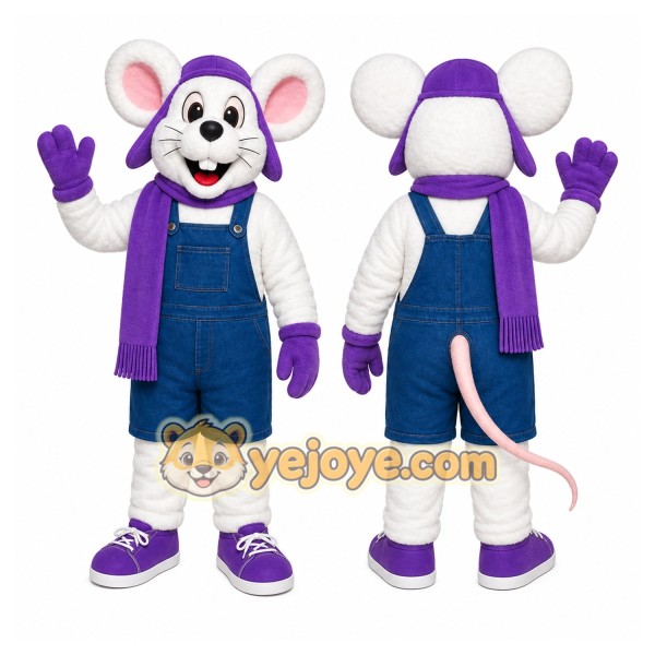 Purple Mouse Mascot Costume