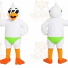 White Duck Swimwear Mascot Costume