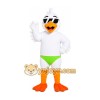White Duck Swimwear Mascot Costume White Duck Swimwear Mascot Costume