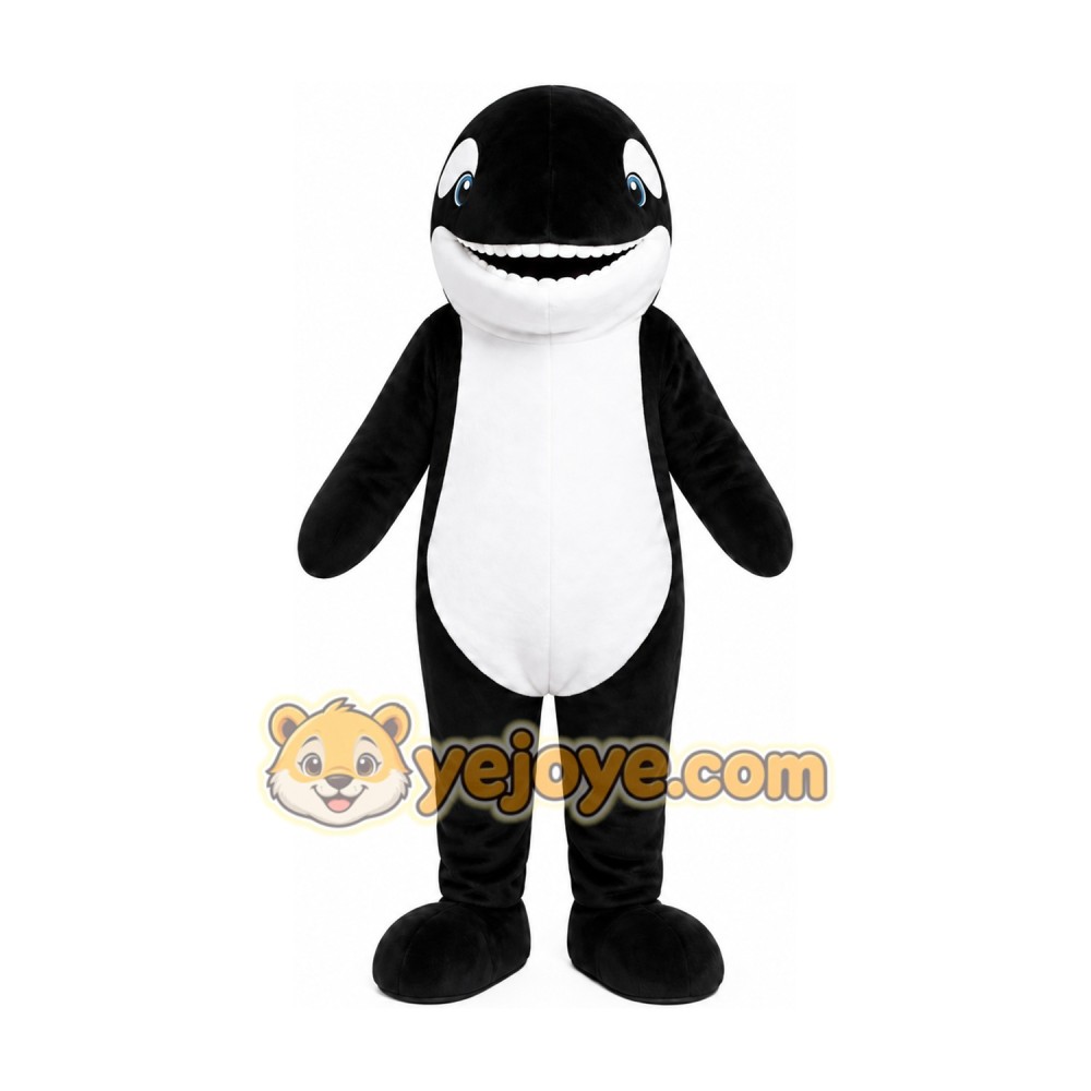 Black Dolphin Mascot Costume Black Dolphin Mascot Costume