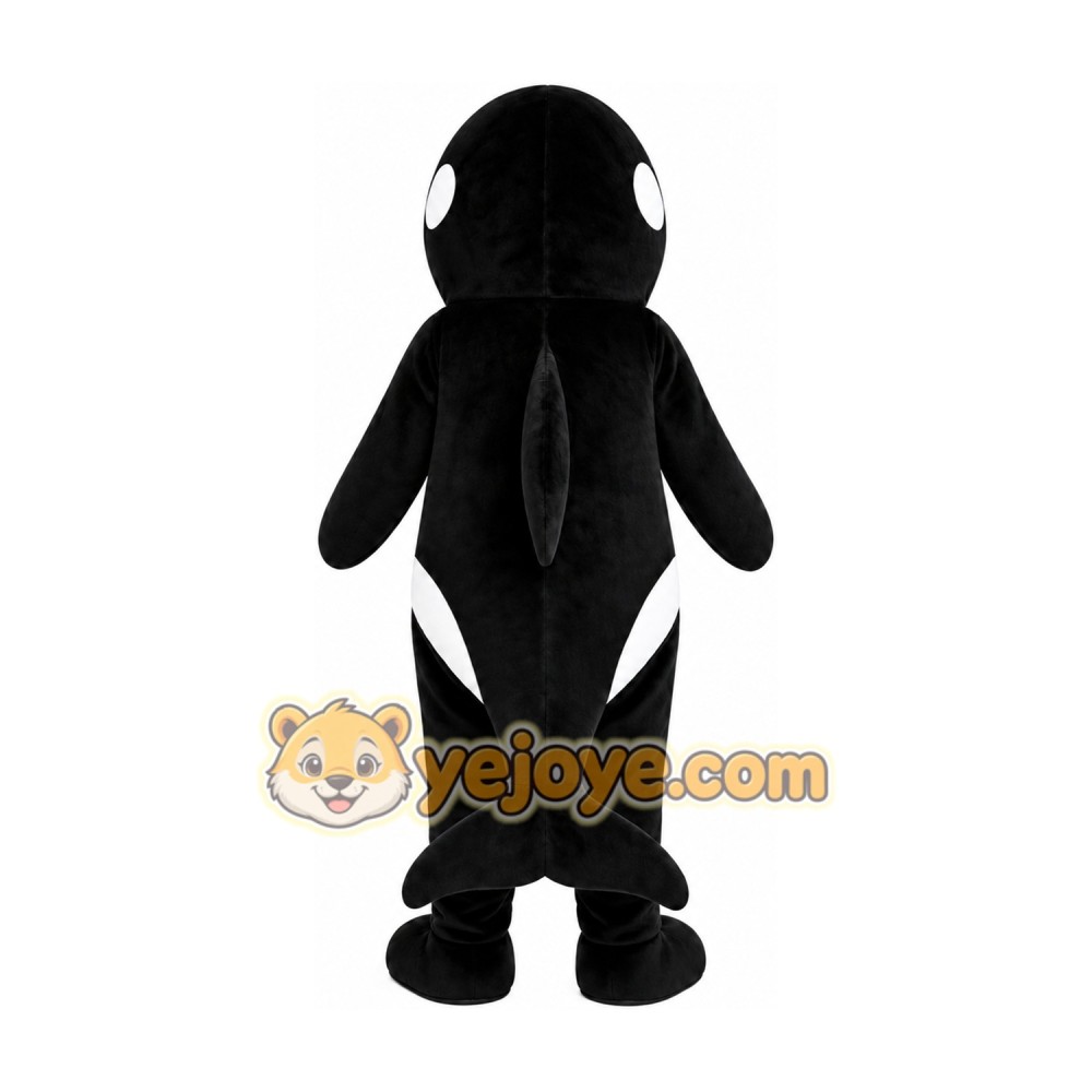Black Dolphin Mascot Costume Black Dolphin Mascot Costume