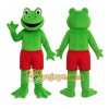 Green Frog Red Shorts Mascot Costume Green Frog Red Shorts Mascot Costume