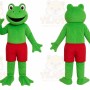 Green Frog Red Shorts Mascot Costume
