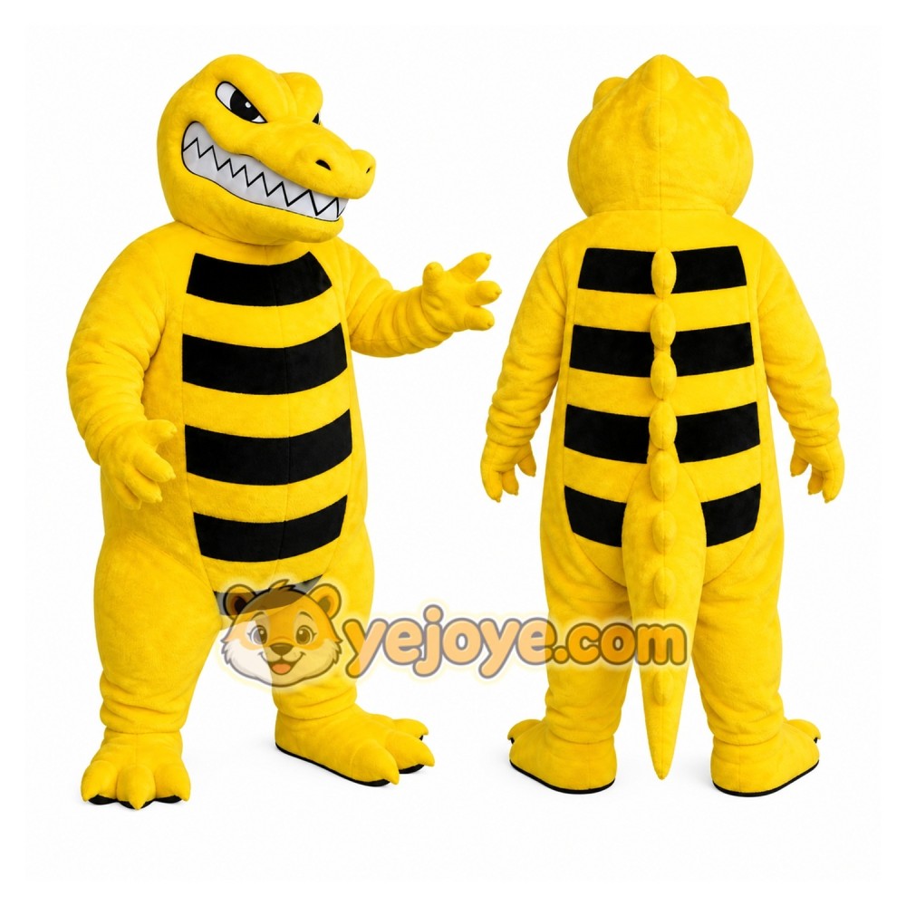 Yellow Crocodile Mascot Costume Yellow Crocodile Mascot Costume