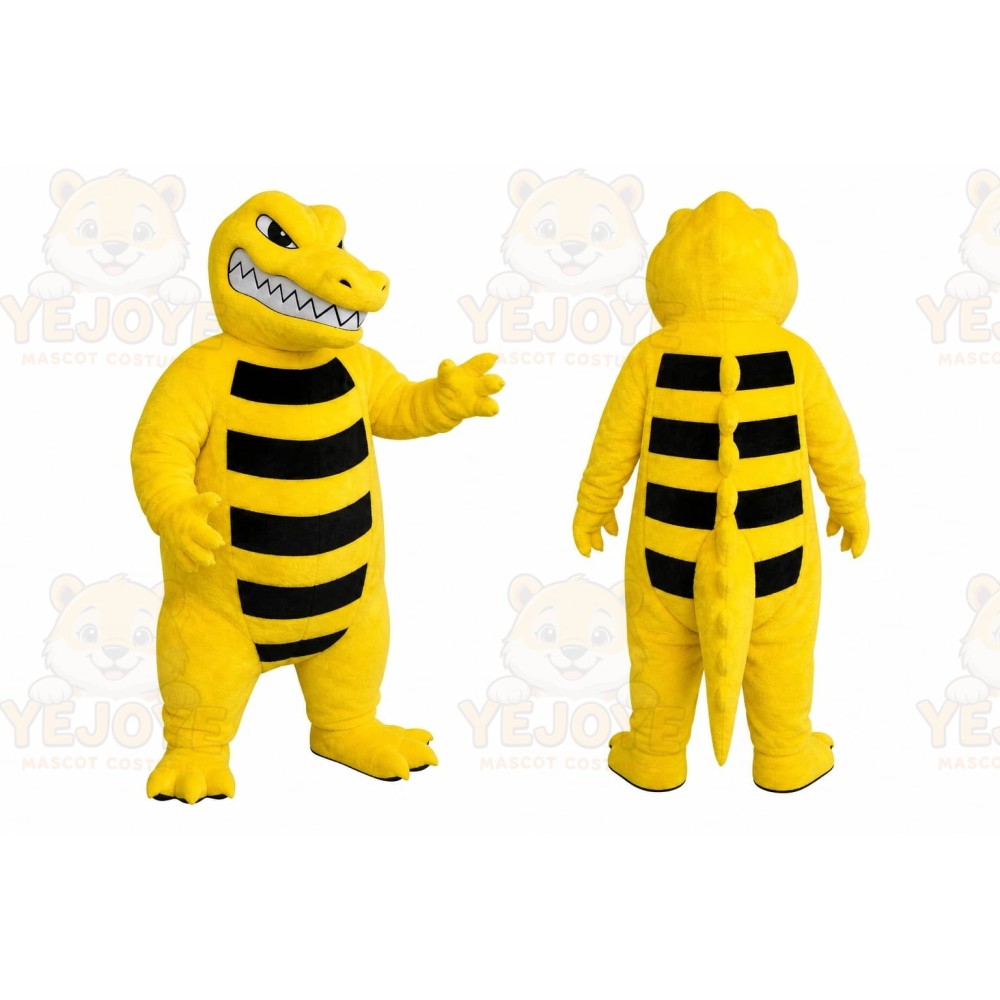 Yellow Crocodile Mascot Costume