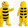 Yellow Crocodile Mascot Costume