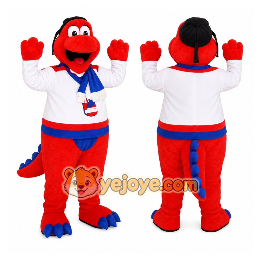 Hockey Dinosaur Mascot Costume Hockey Dinosaur Mascot Costume