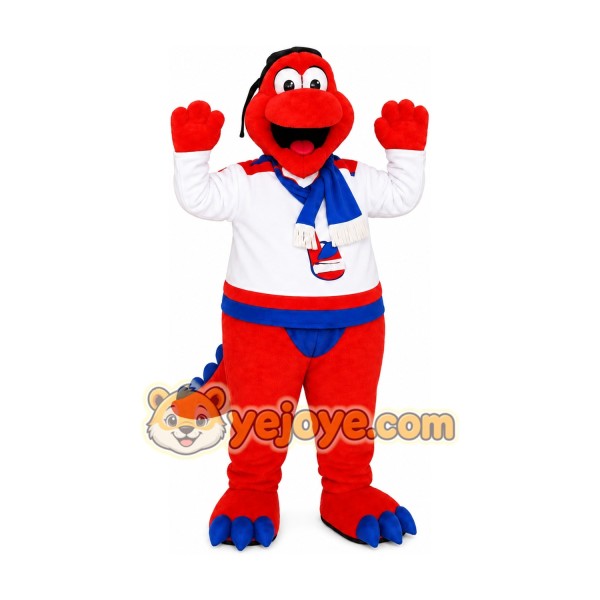Hockey Dinosaur Mascot Costume
