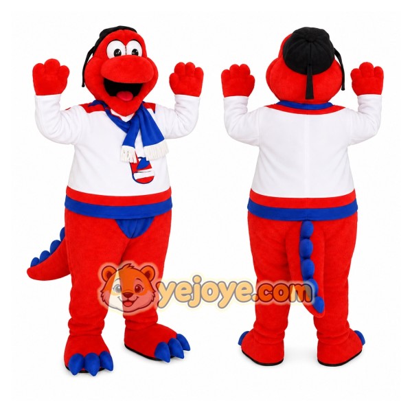 Hockey Dinosaur Mascot Costume