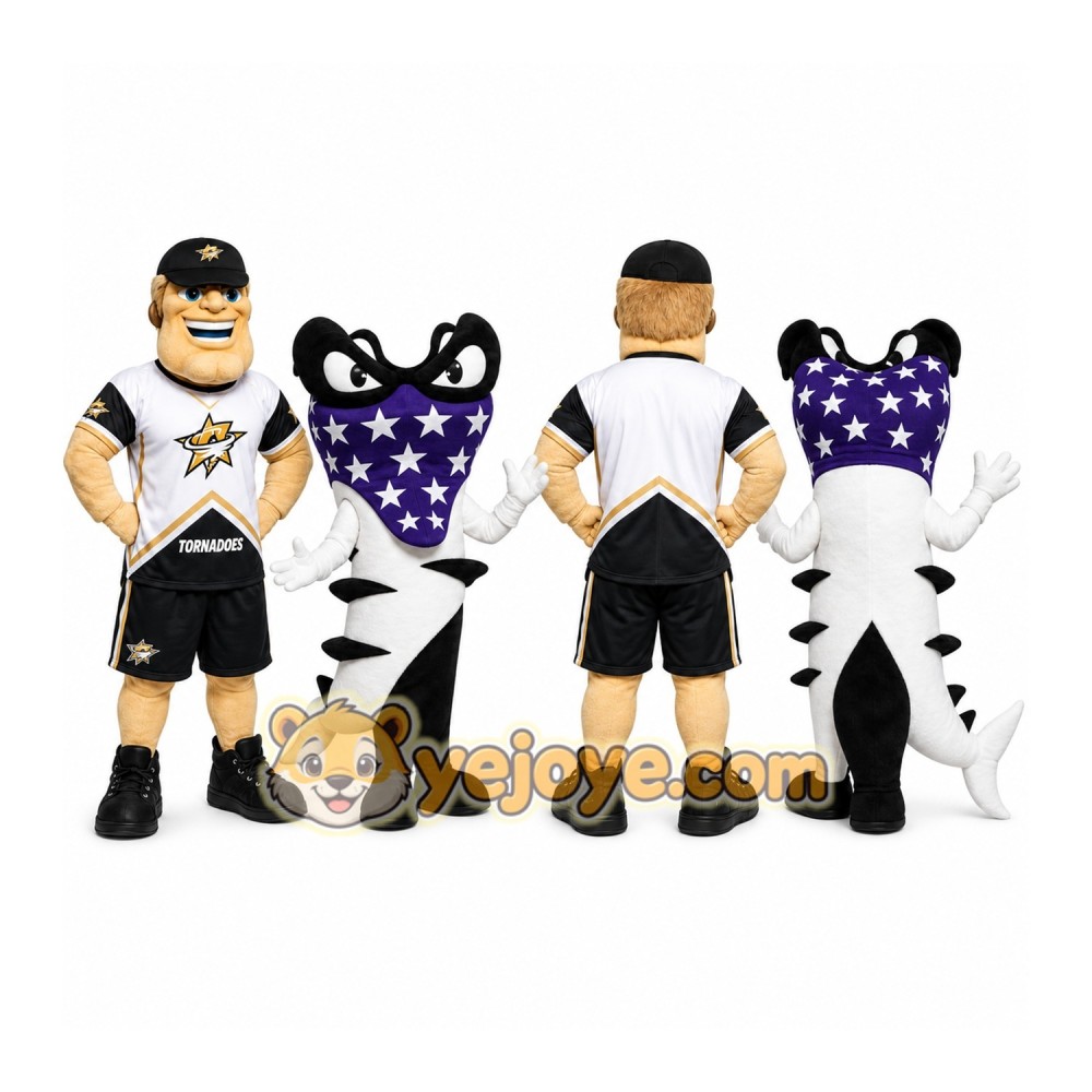 Cow Player Pair Mascot Costume Cow Player Pair Mascot Costume
