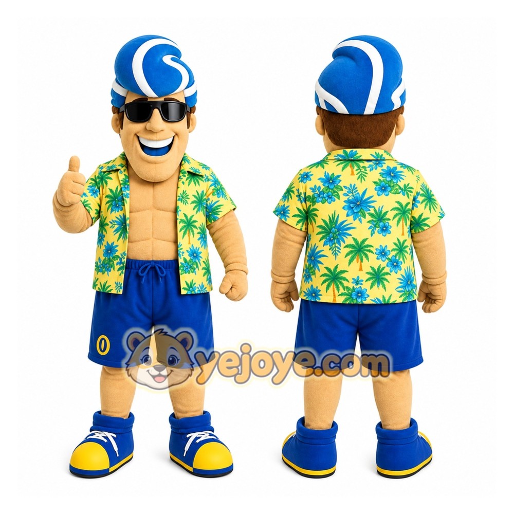 Sunglasses Boy Mascot Costume Sunglasses Boy Mascot Costume
