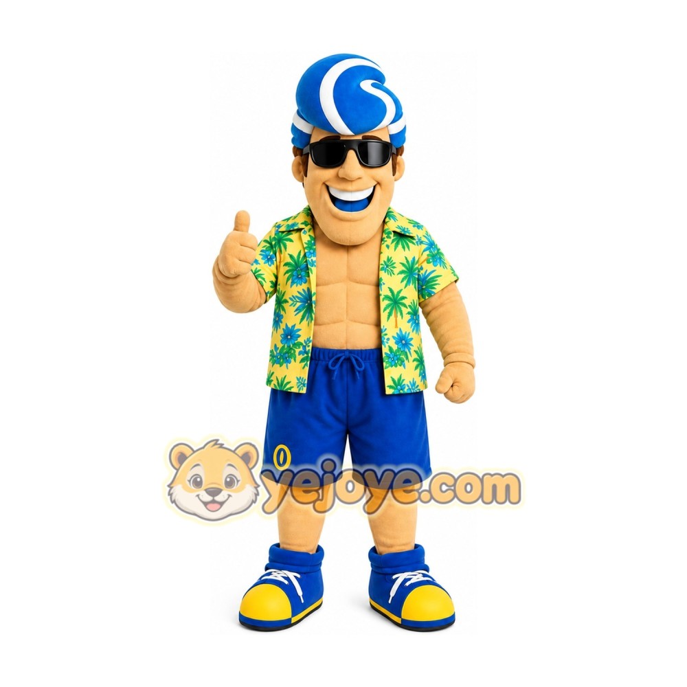 Sunglasses Boy Mascot Costume Sunglasses Boy Mascot Costume