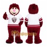 Maroon Sports Kid Mascot Costume Maroon Sports Kid Mascot Costume
