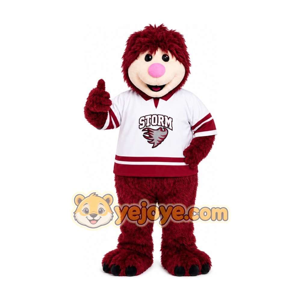 Maroon Sports Kid Mascot Costume Maroon Sports Kid Mascot Costume