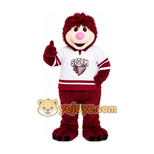 Maroon Sports Kid Mascot Costume Maroon Sports Kid Mascot Costume