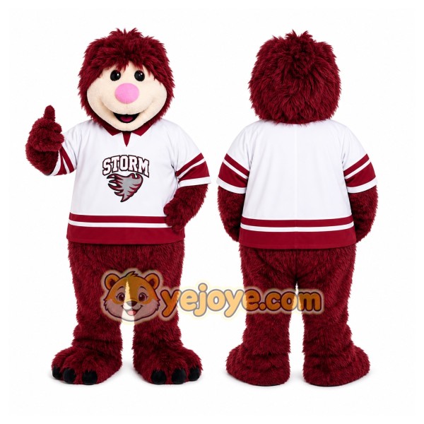 Maroon Sports Kid Mascot Costume