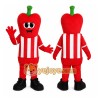 Red Bell Pepper Mascot Costume Red Bell Pepper Mascot Costume