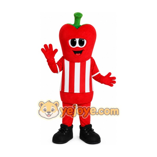Red Bell Pepper Mascot Costume Red Bell Pepper Mascot Costume