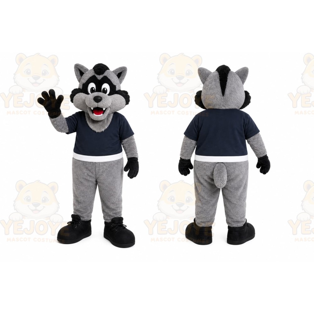 Gray Raccoon Mascot Costume