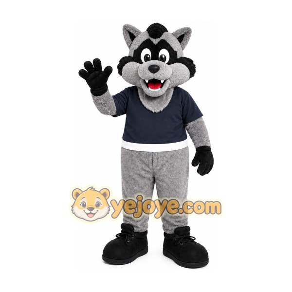 Gray Raccoon Mascot Costume Gray Raccoon Mascot Costume