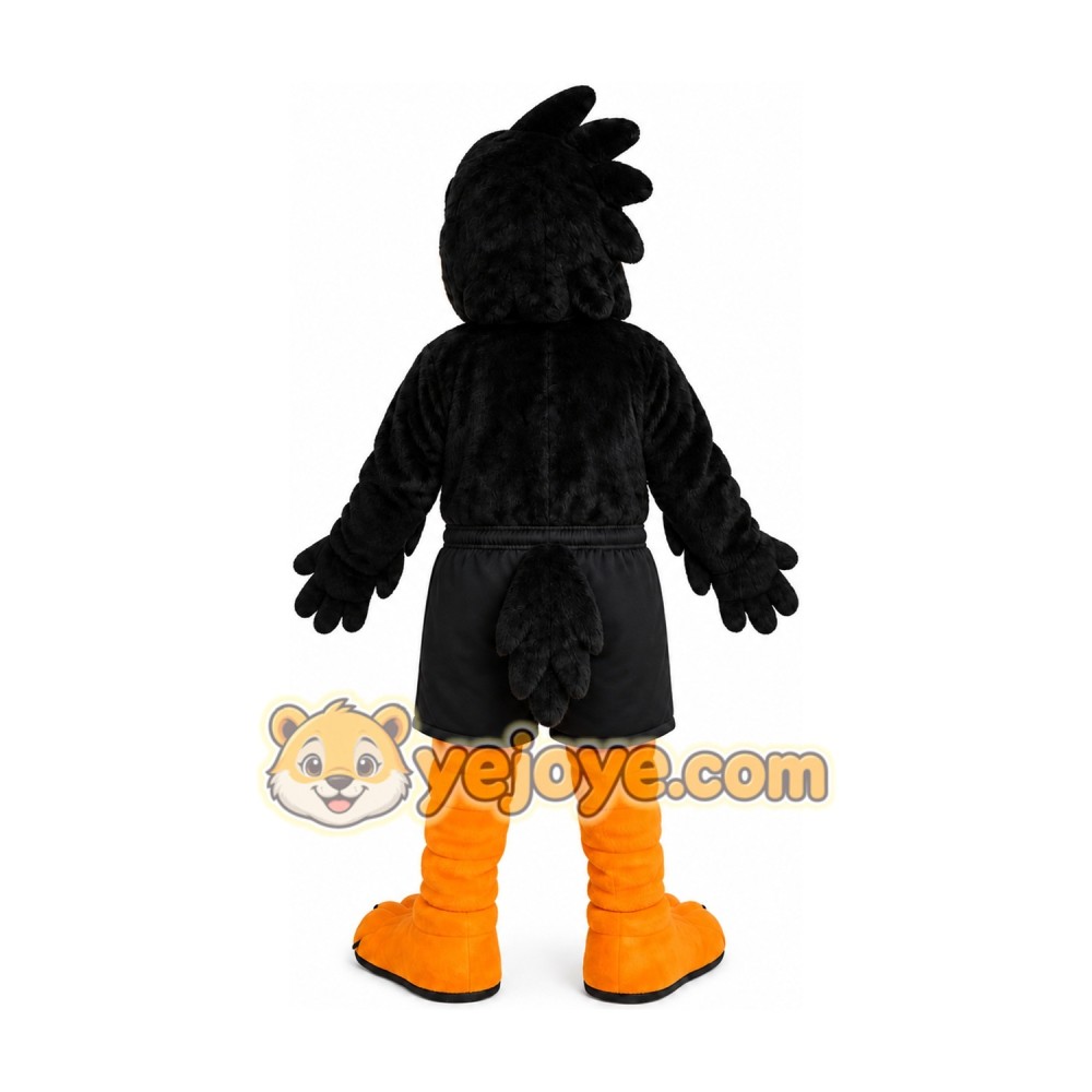 Black Raven Mascot Costume Black Raven Mascot Costume
